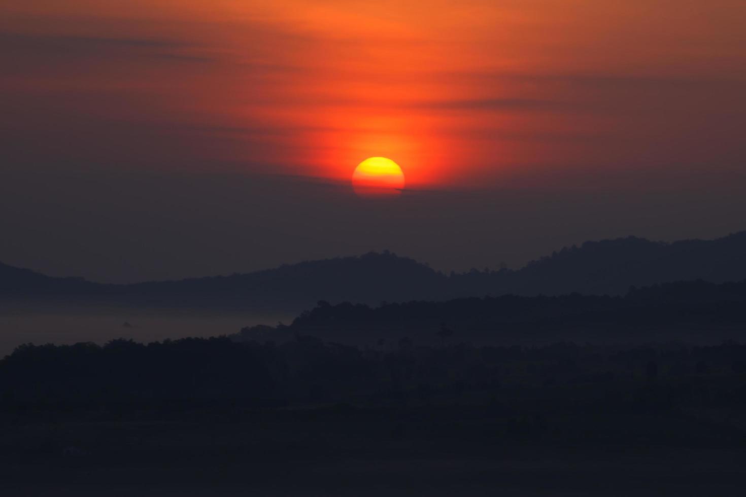 sunrise in the mountain photo