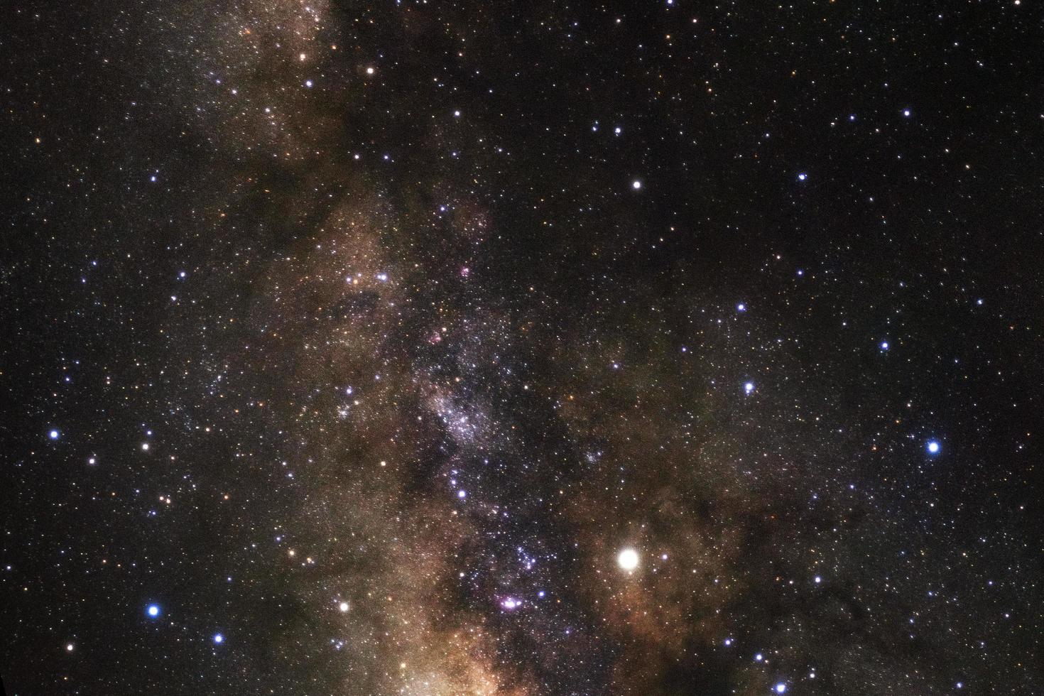 Close up of Milky way galaxy with stars and space dust in the universe photo