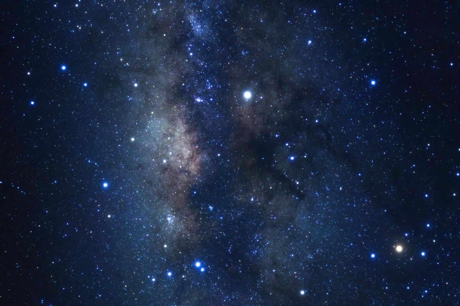 Close up of Milky way galaxy with stars and space dust in the universe photo