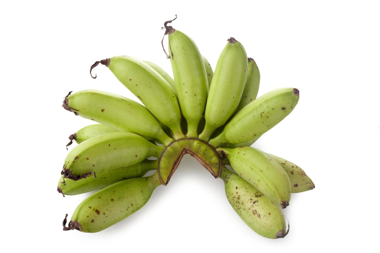 ripe bananas bunch isolated on white background photo