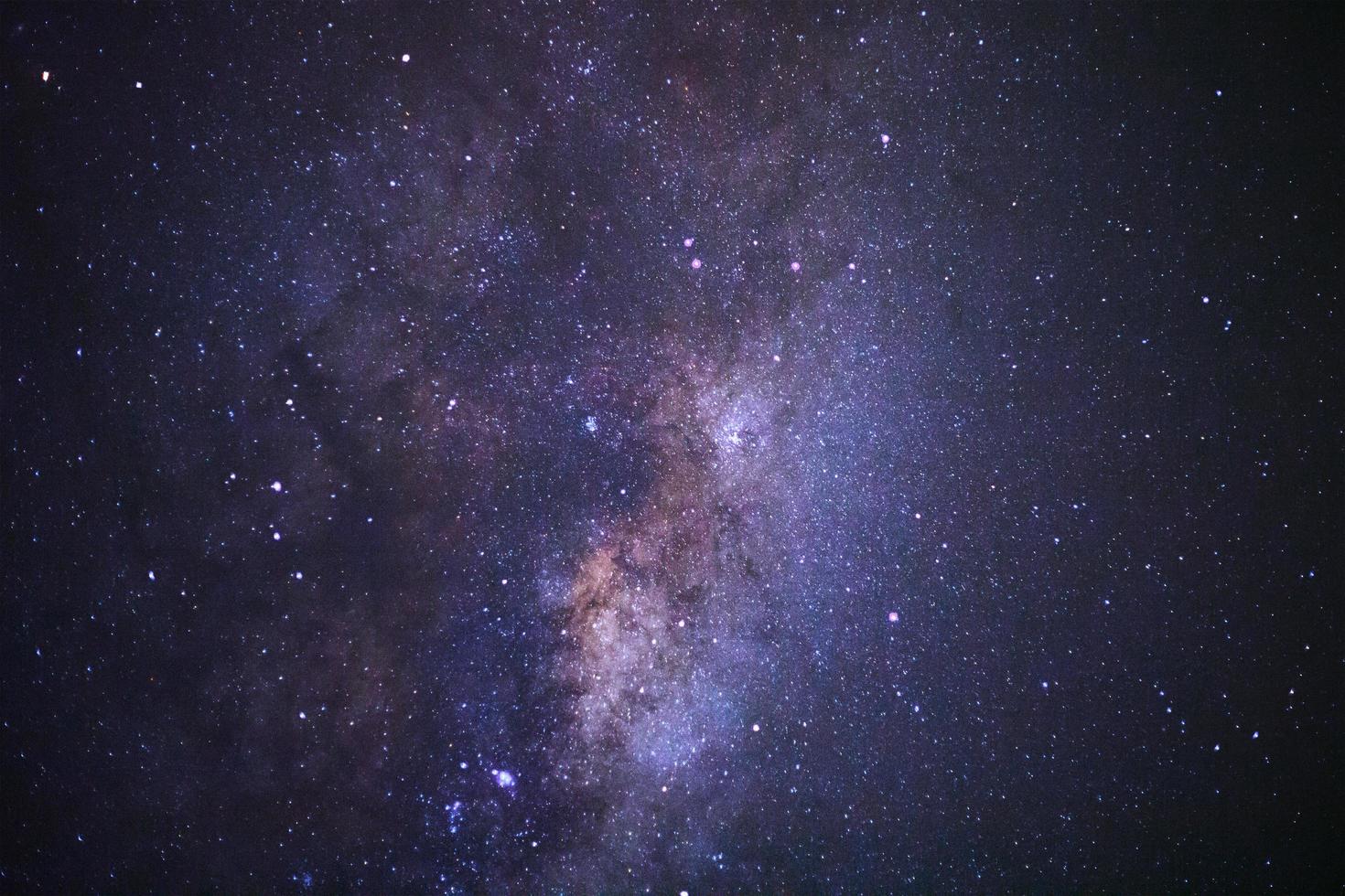 Close up milky way galaxy at phitsanulok in thailand. Long exposure photograph.with grain photo