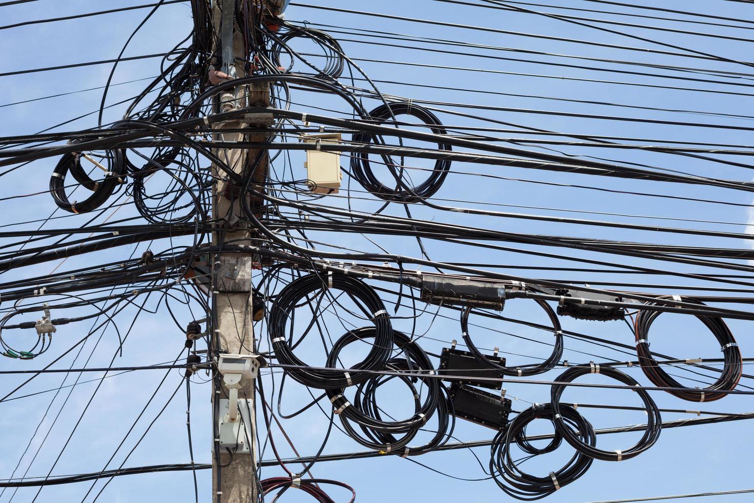 tangle of cables and wires photo