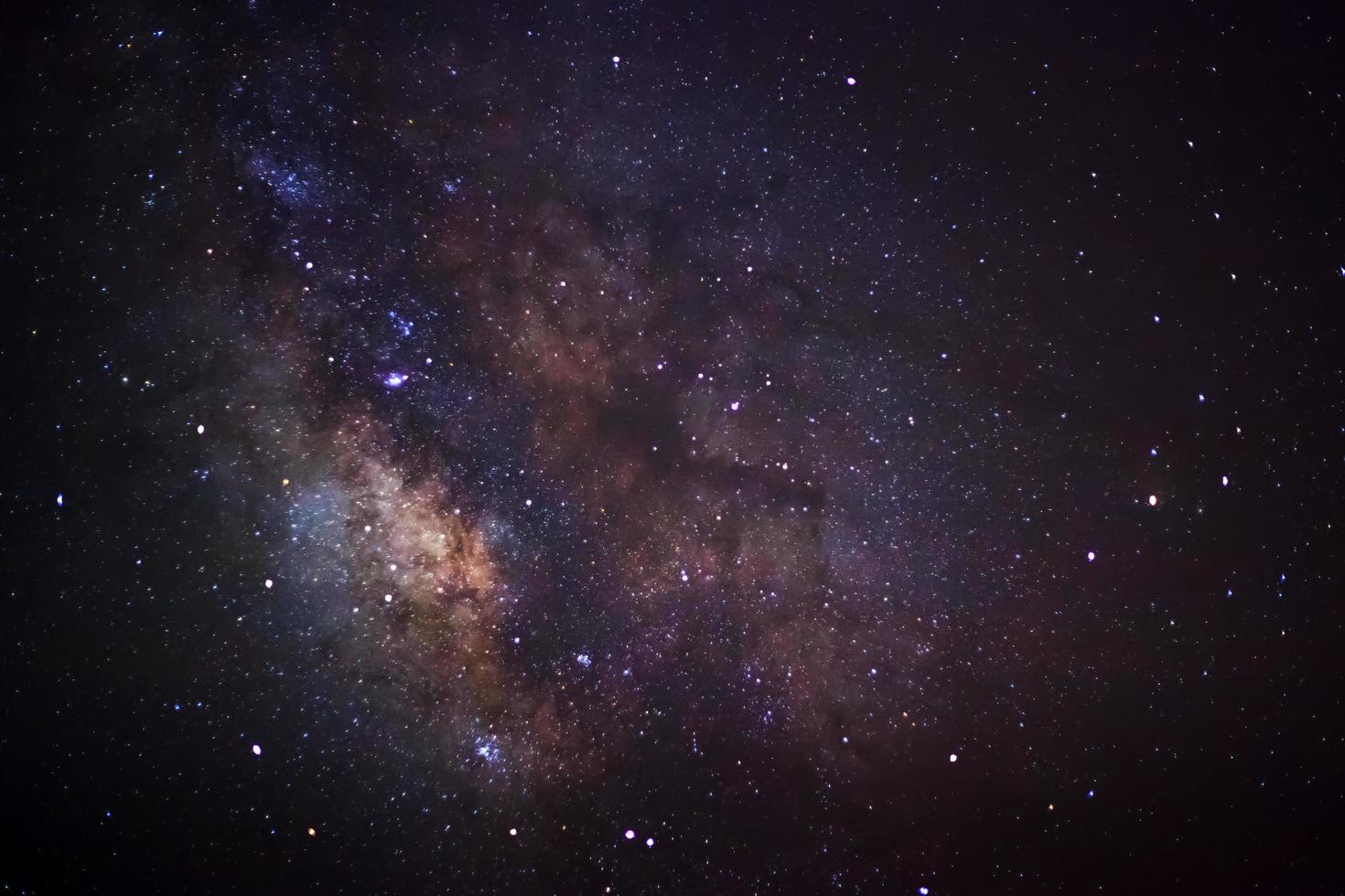 Close-up of Milky Way,Long exposure photograph, with grain photo