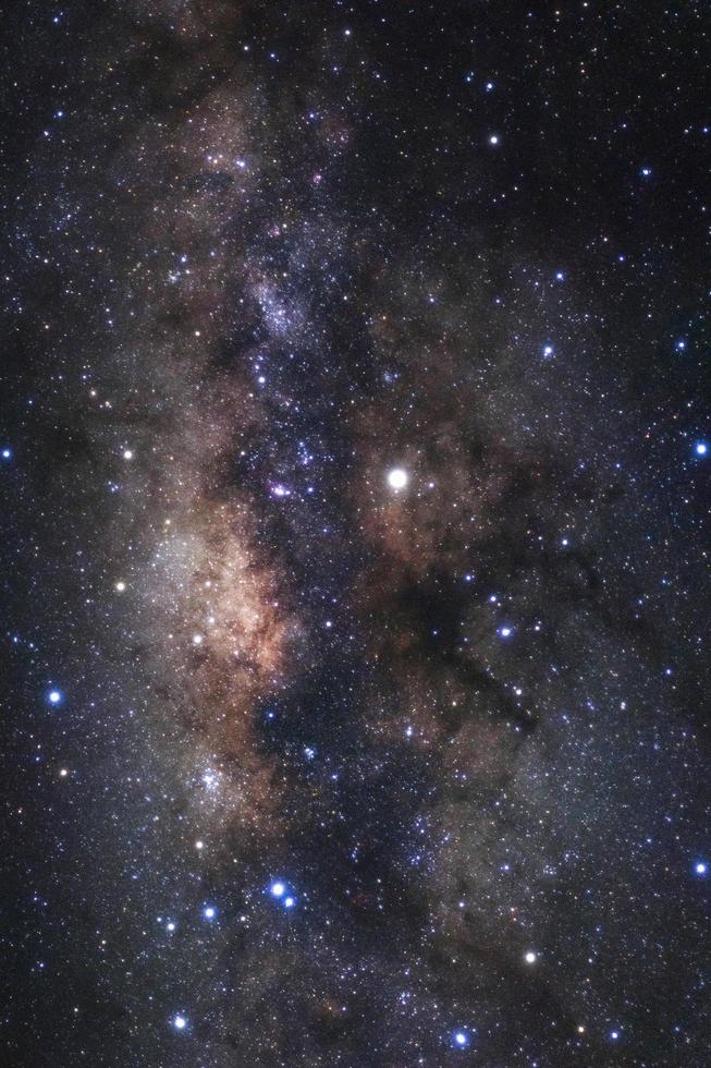 Close up of Milky way galaxy with stars and space dust in the universe photo