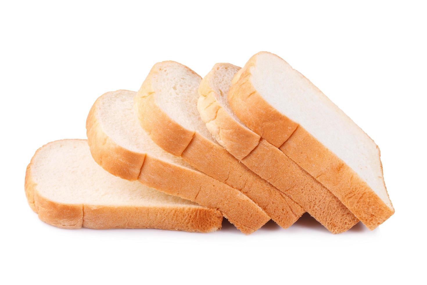 sliced bread isolated on white background photo