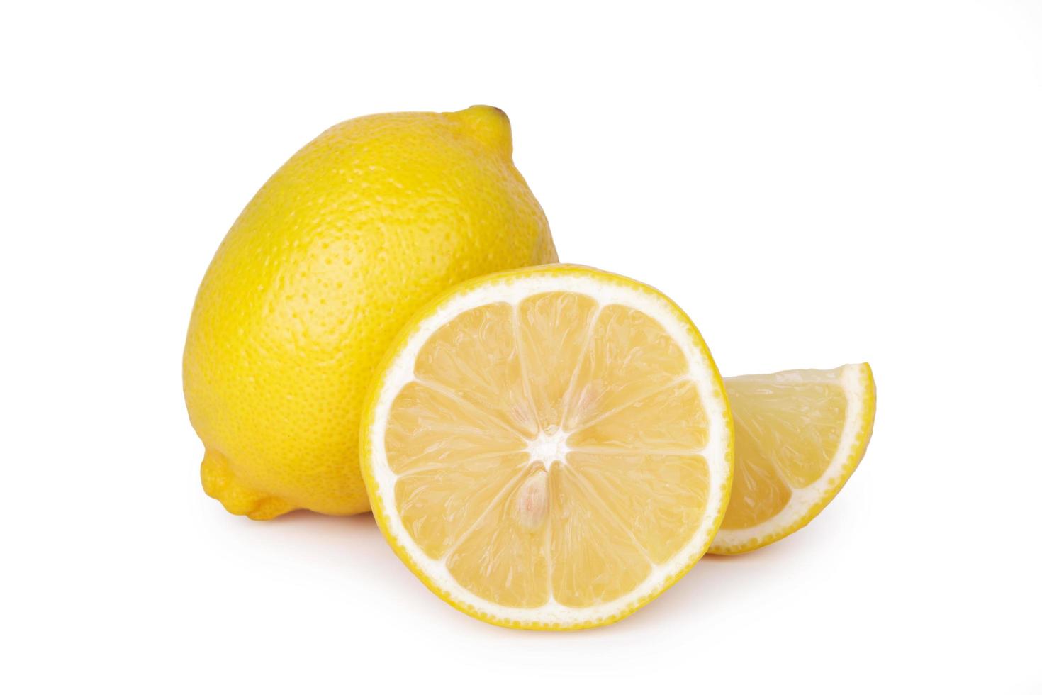 Fresh lemon isolated on white background photo