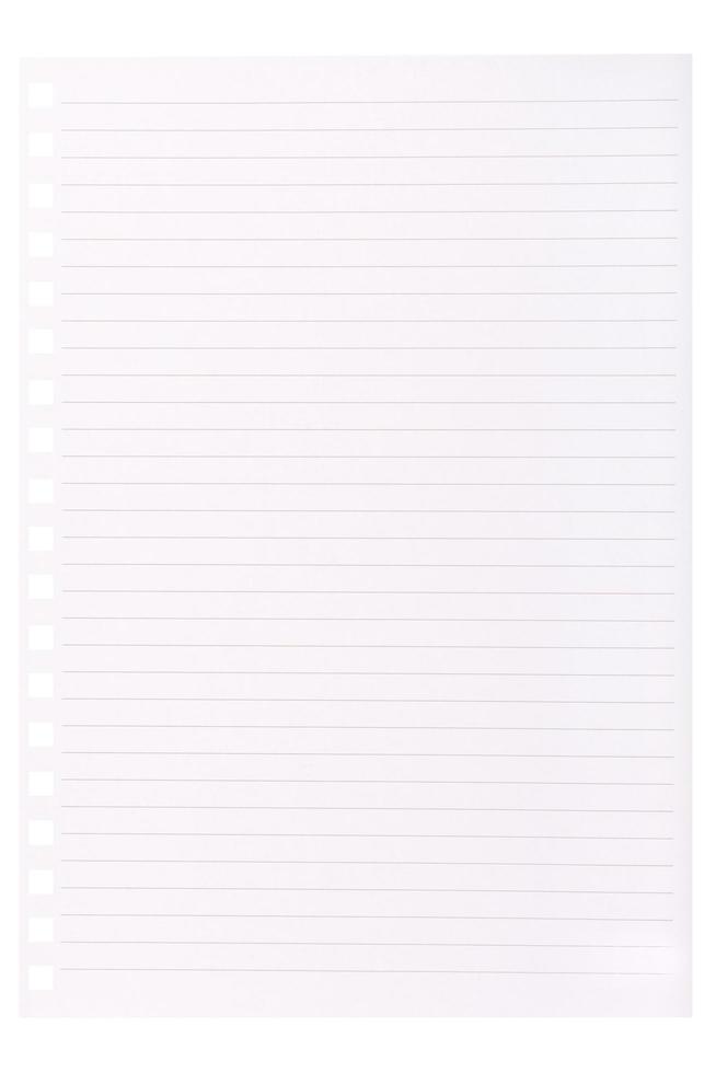 blank realistic spiral notepad notebook isolated on white background photo