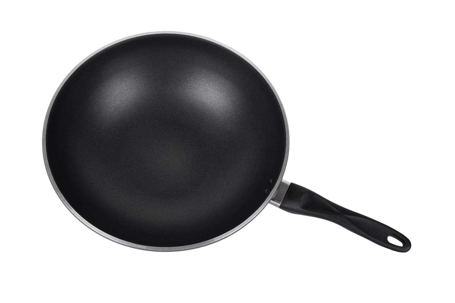 empty pan on white photo