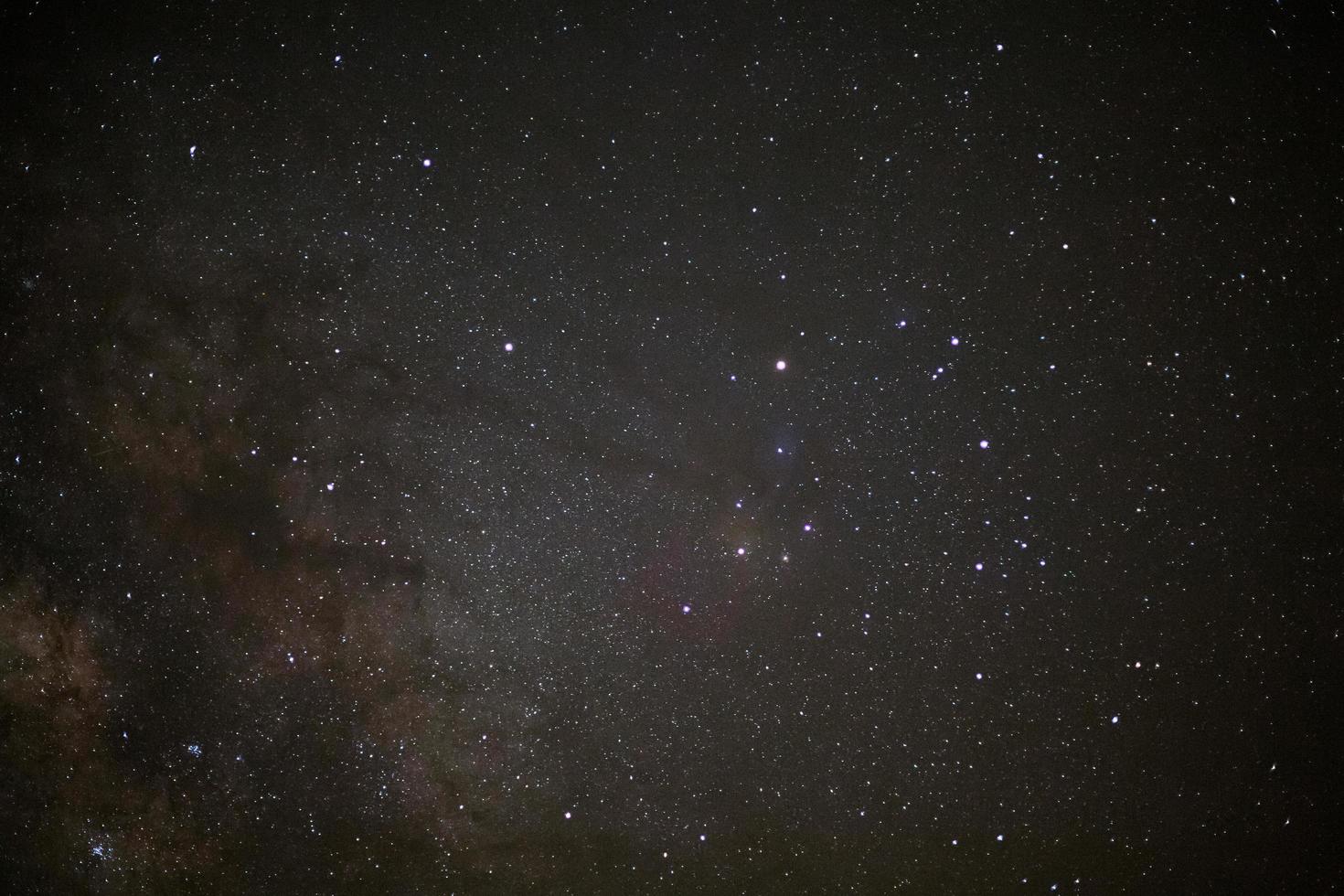 Close - up Milky Way galaxy, Long exposure photograph, with grain. photo