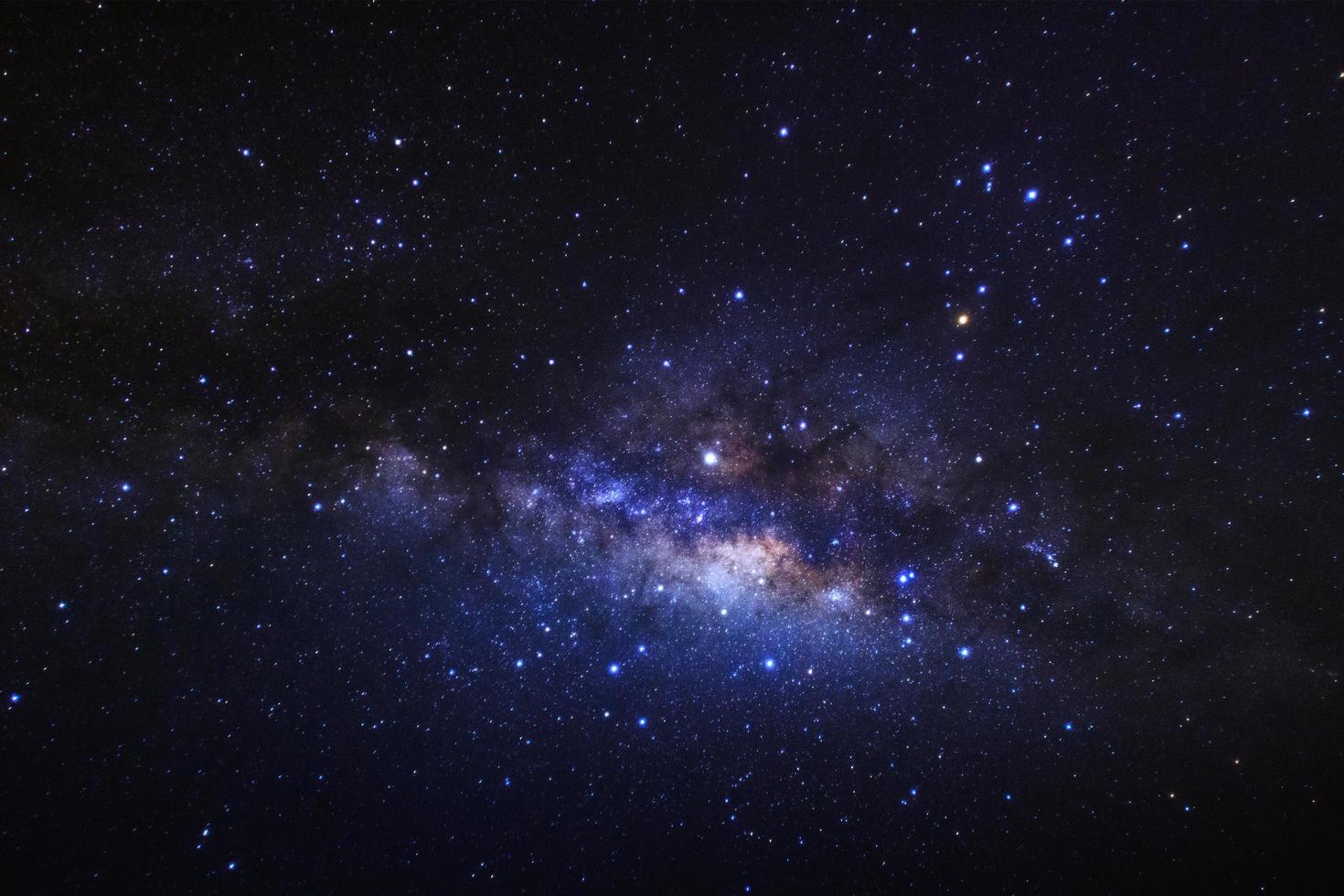 Milky way galaxy. Long exposure photograph.With grain photo