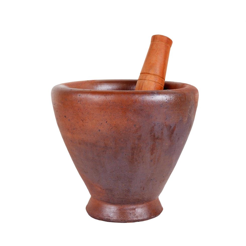 Wooden mortar and pestle on white background 11043604 Stock Photo at