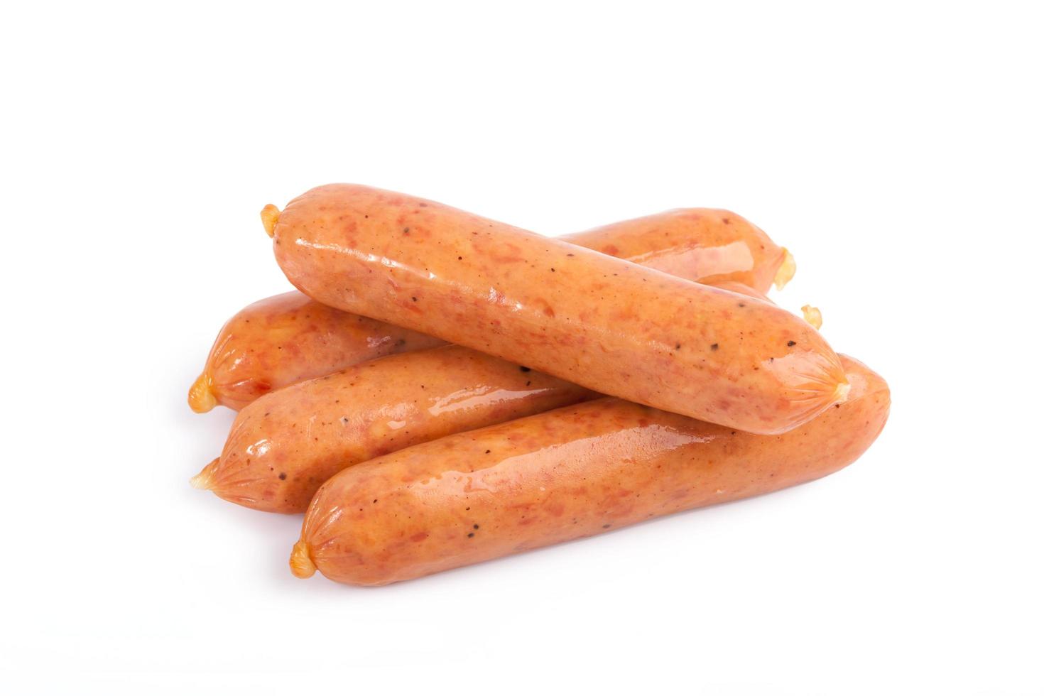 Sausages isolated on a white background photo