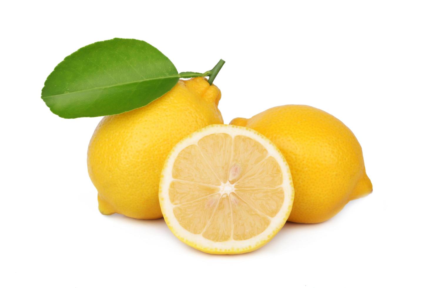 Fresh lemon isolated on white background photo