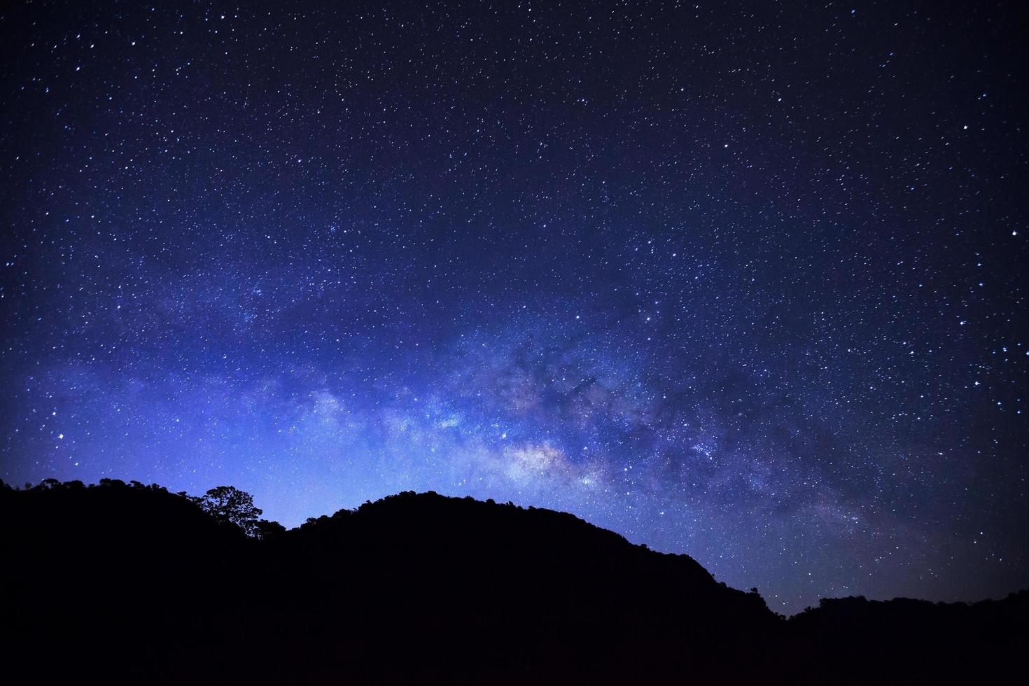 milky way galaxy at Doi Luang Chiang Dao high mountain in Chiang Mai Province, Thailand. photo