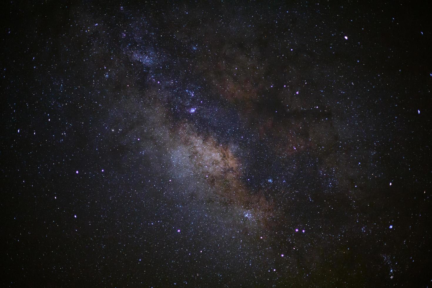 Milky Way Galaxy, Long exposure photograph, with grain photo