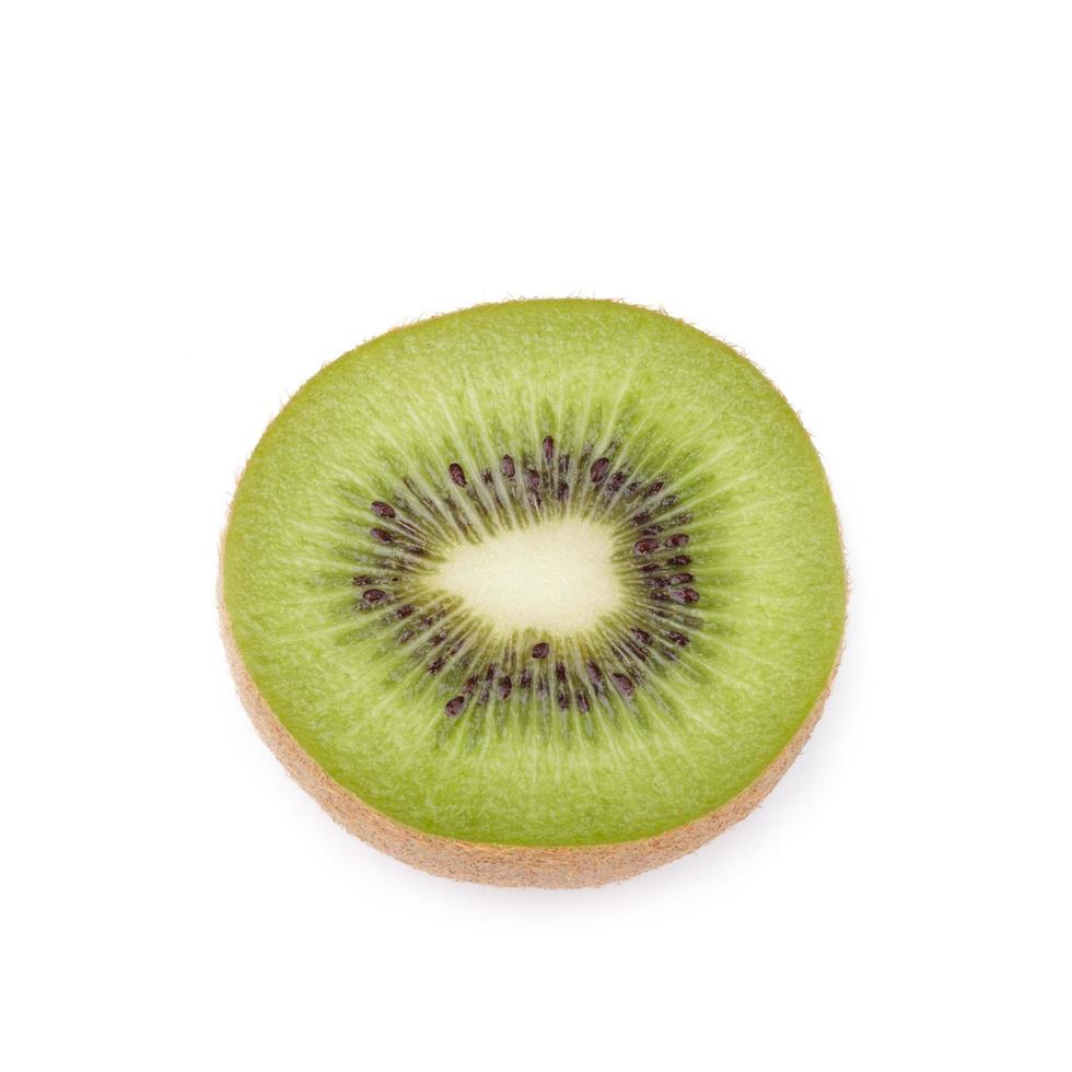 Sliced kiwi fruit isolated on white background photo