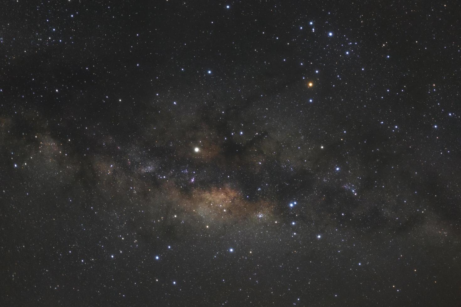 Close up of clearly milky way galaxy with stars and space dust in the universe photo