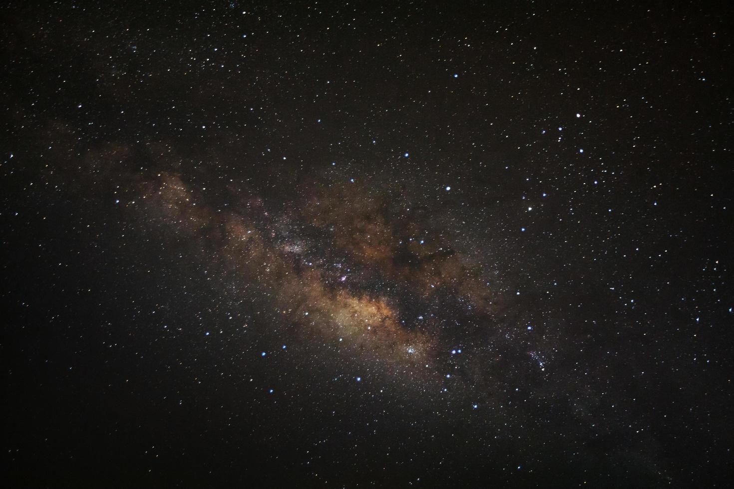 Milky Way Galaxy, Long exposure photograph, with grain photo