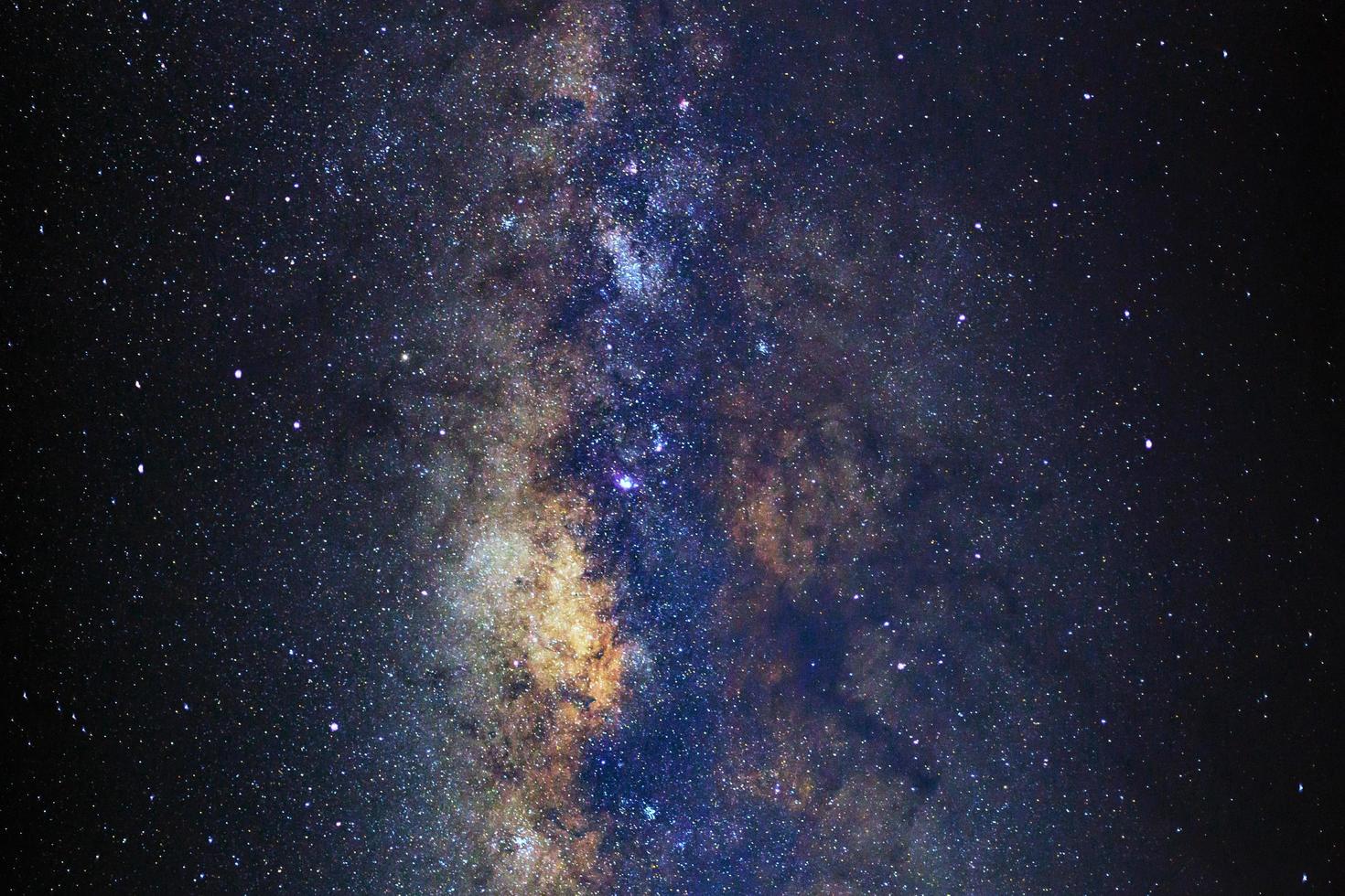 Close up of milky way galaxy with stars and space dust in the universe photo