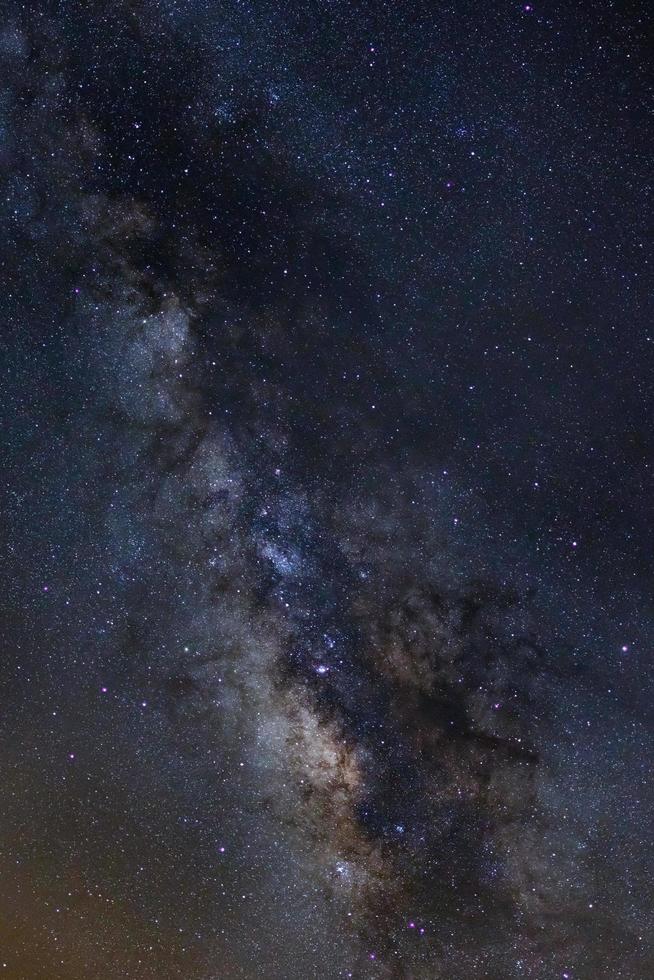 Close up of clearly milky way galaxy with stars and space dust in the universe photo
