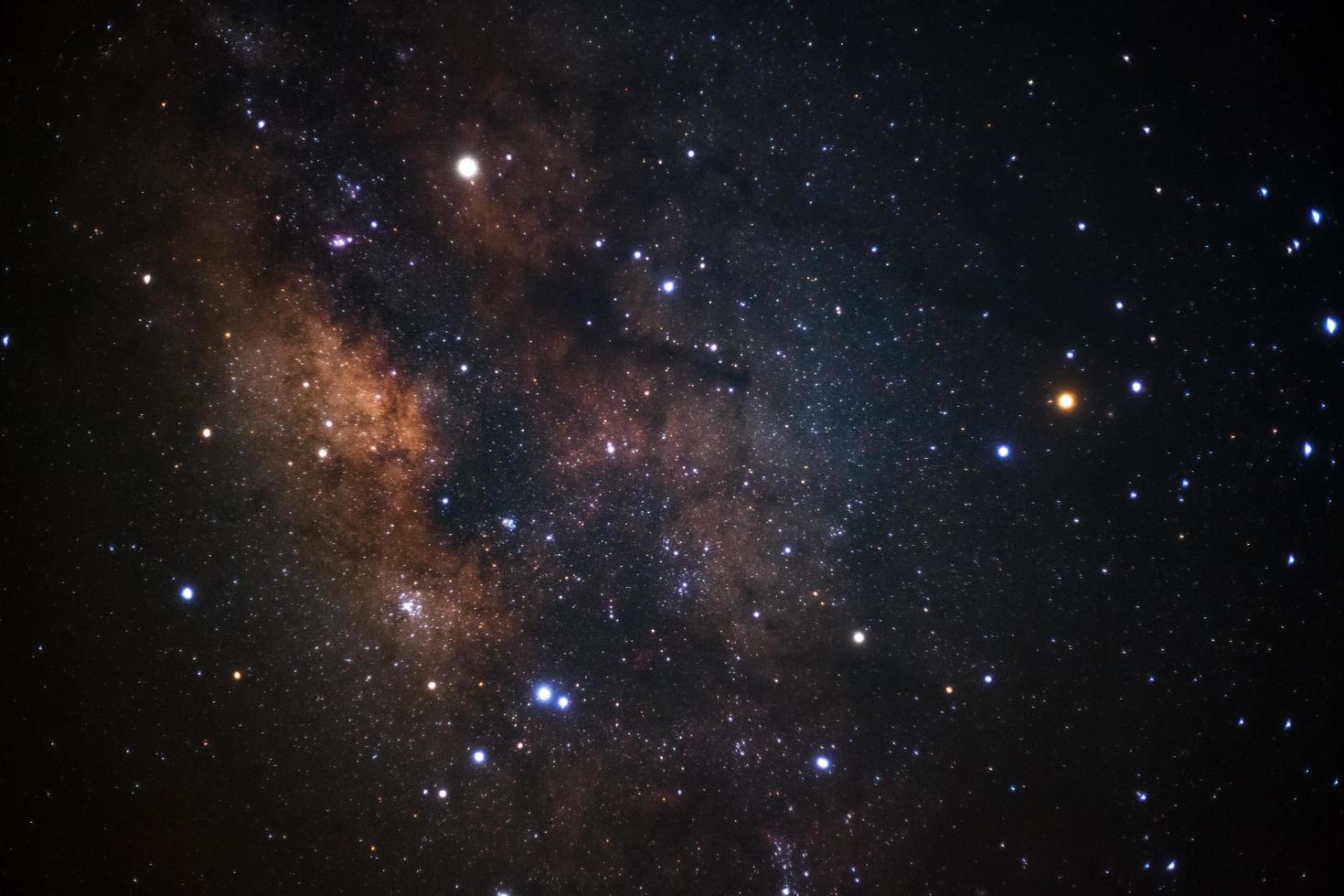 The center of the milky way galaxy,Long exposure photograph, with grain photo