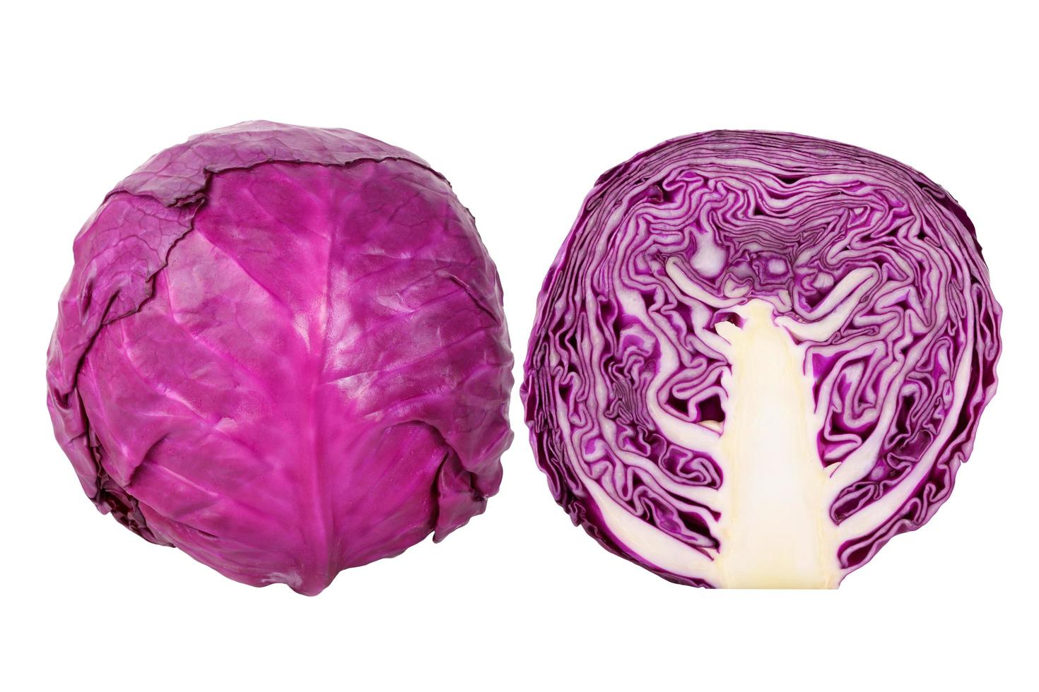 red cabbage on white photo