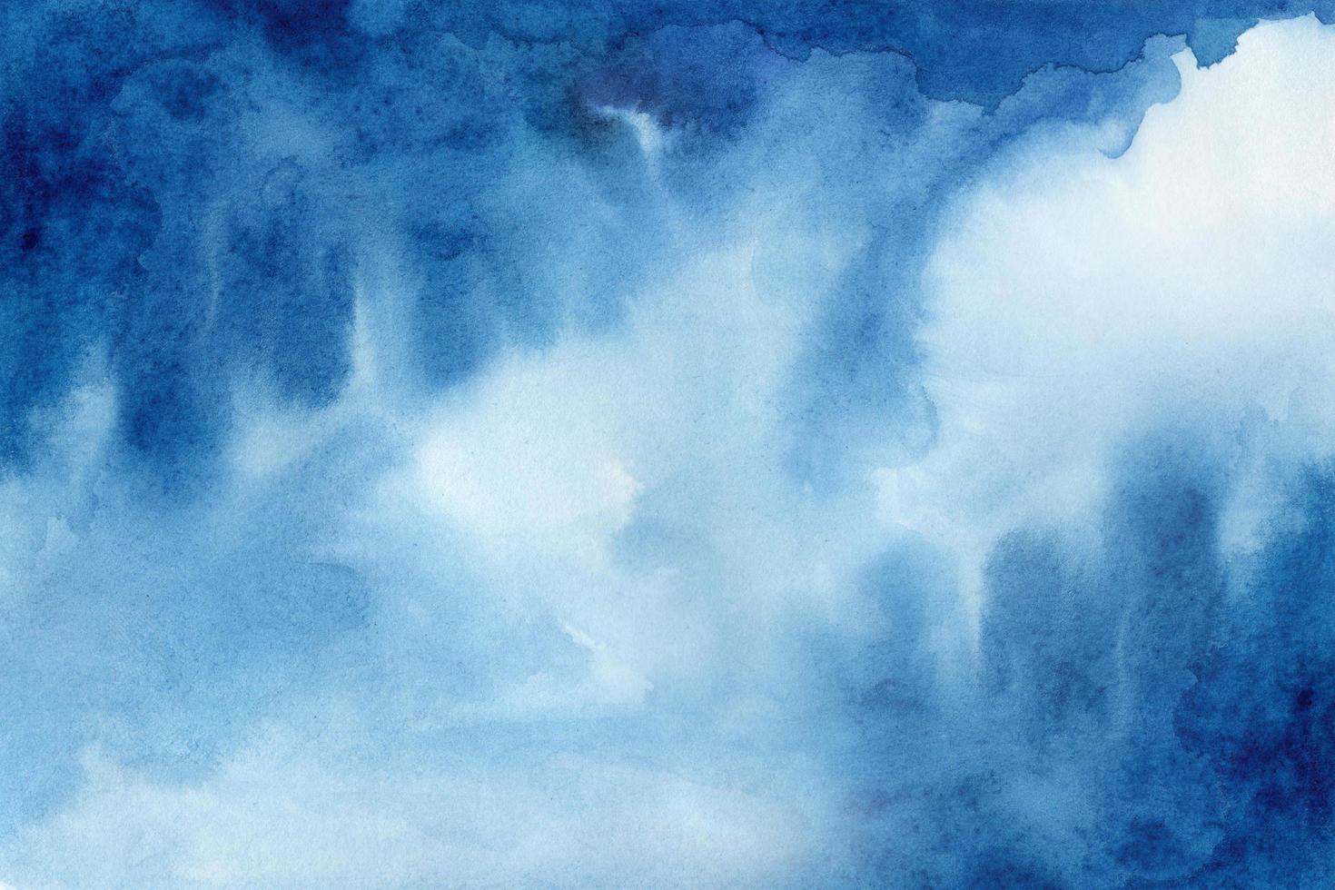 Abstract blue colorful hand draw water color background photo