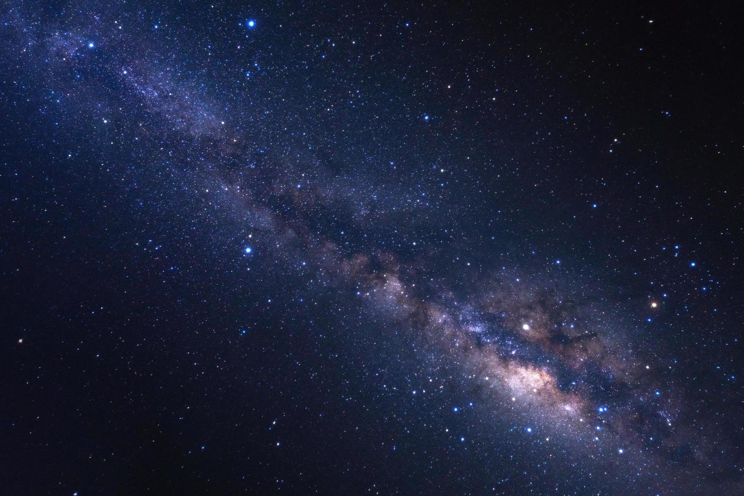Clearly milky way galaxy with stars and space dust in the universe photo