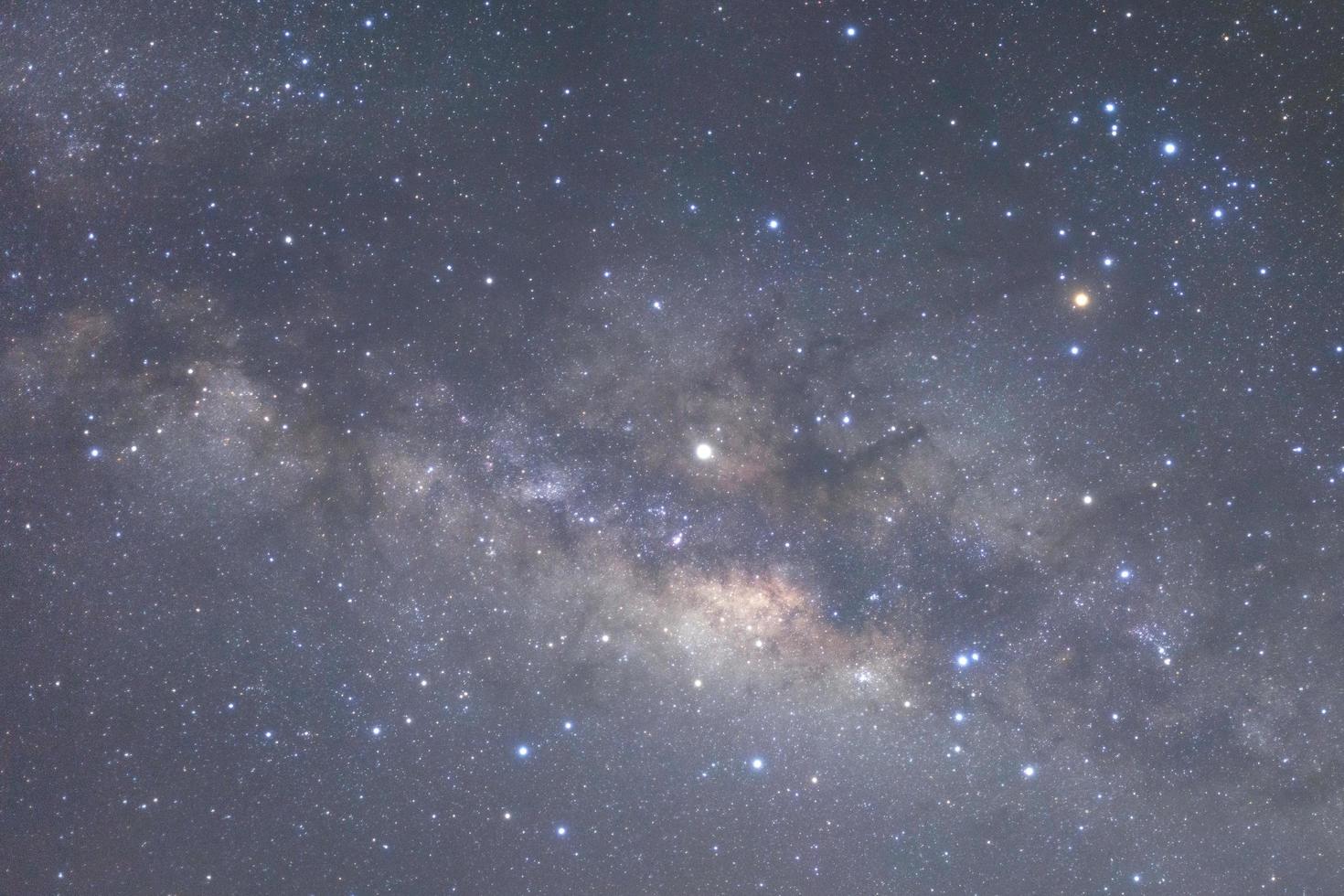 Close up milky way galaxy with stars and space dust in the universe photo