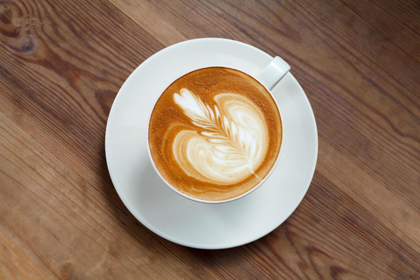 Top view cup of coffee latte 11045268 Stock Photo at Vecteezy