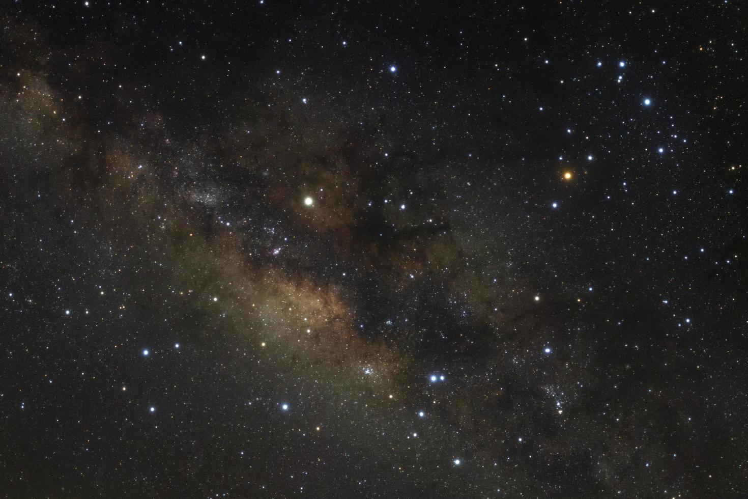 milky way galaxy with stars and space dust in the universe photo