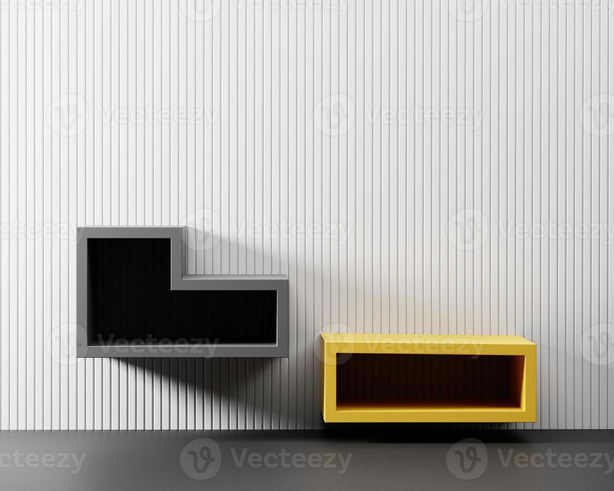 Abstract Minimal Modern Shelf For Product Display Showcase 3D Rendering photo