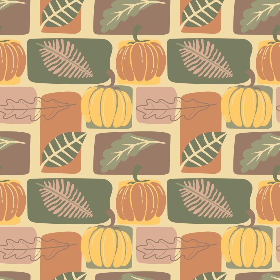 modern paumkins pattern, pumkins pattern in boho style suitable for fabric print, wallpaper,wrapping and apparel. vector