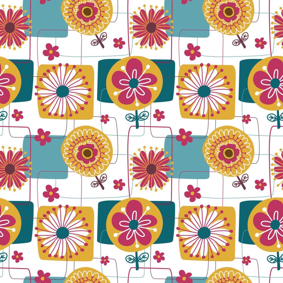 floral seamless pattern in pastel colors, autumn pattern theme vector