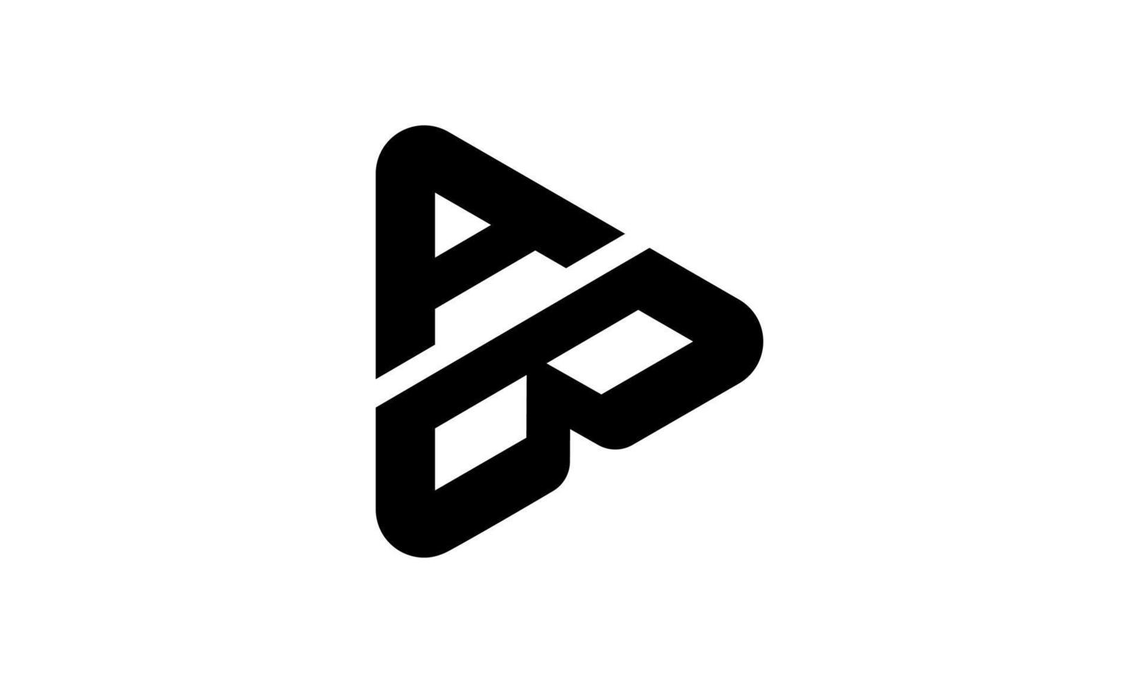 Black AB Monogram logo.eps vector
