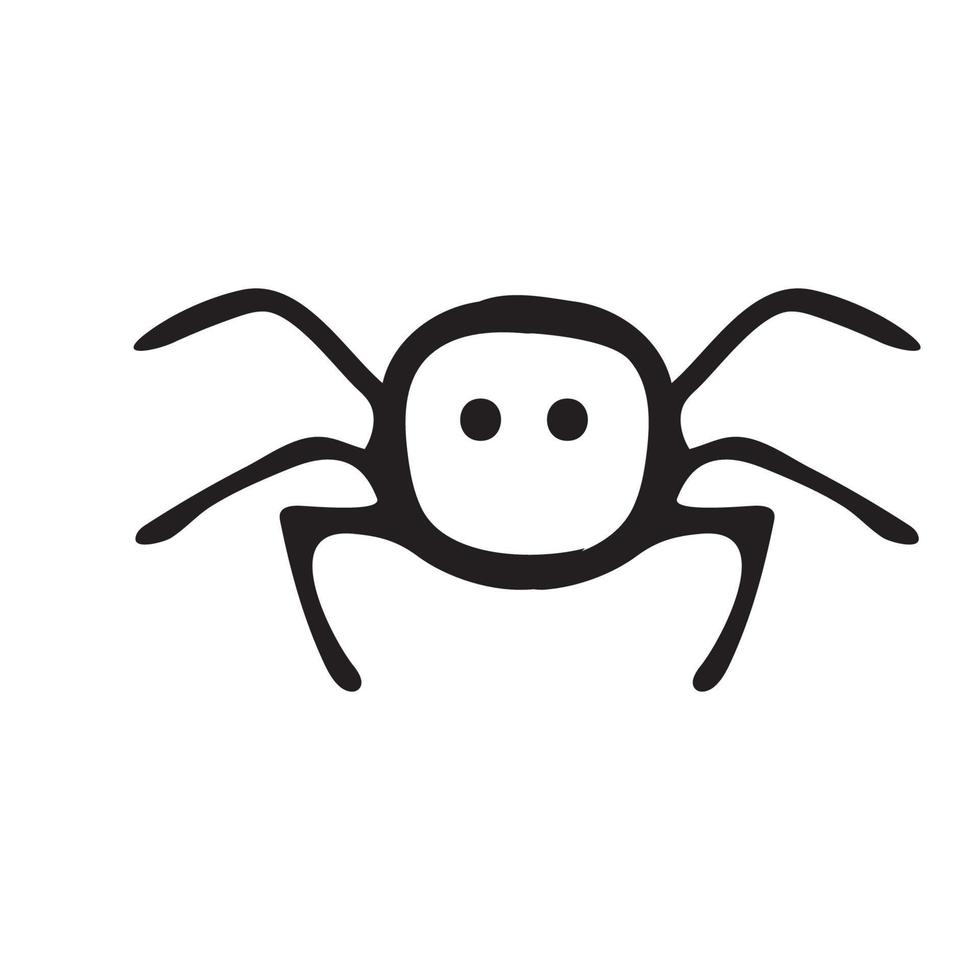 Hand drawing spider holiday halloween vector