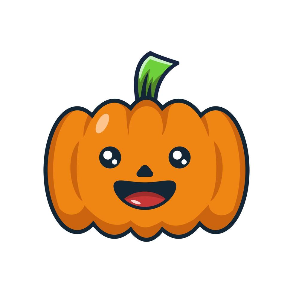 lindo diseño de calabaza para celebrar halloween para niños vector