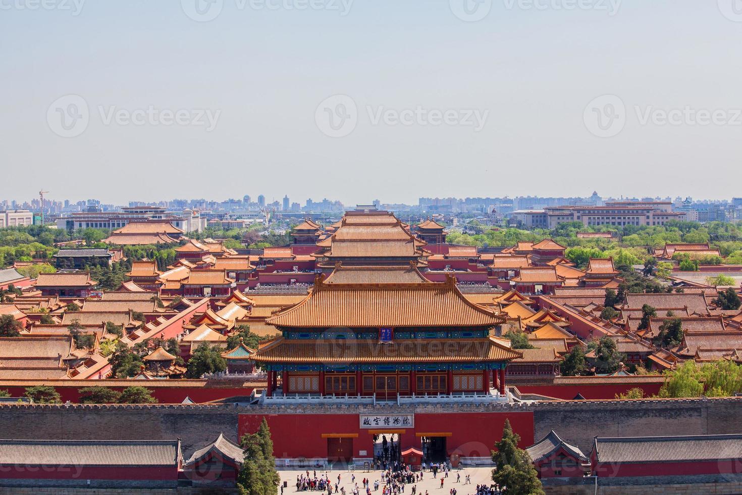 Aerial view of north gate of the Forbidden City photo