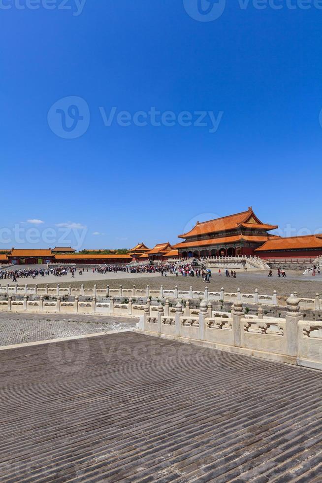 The Gate of Supreme Harmony with tourists photo