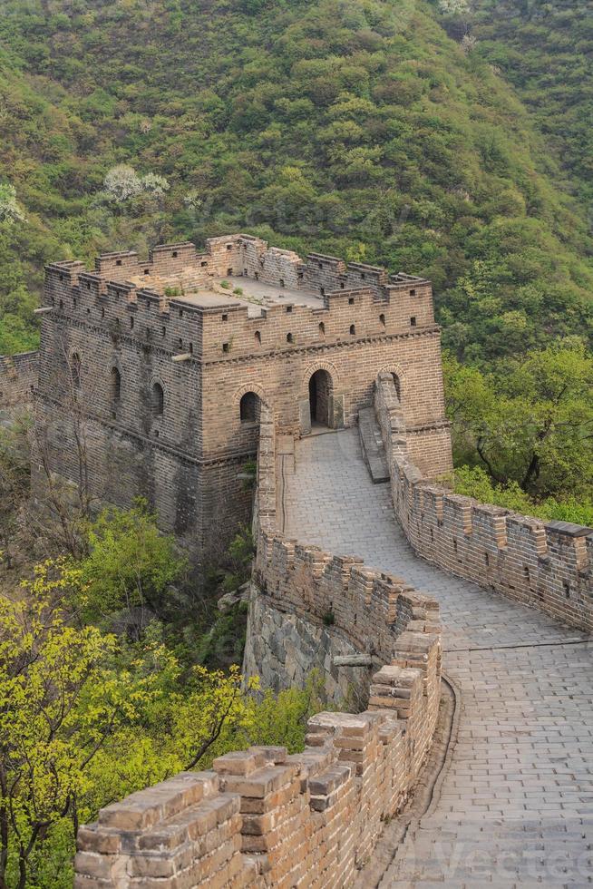 Watchtower of the Great Wall with viewing platform photo