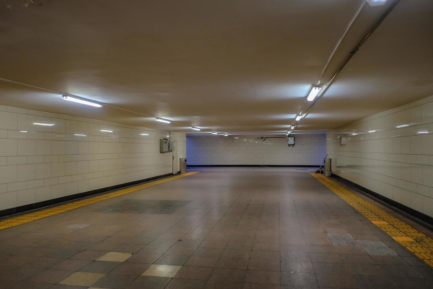 No people in Subway walkway at Beijing City China photo