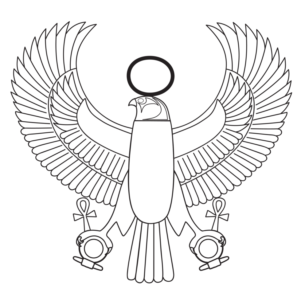 uma representação de horus, deus do céu png