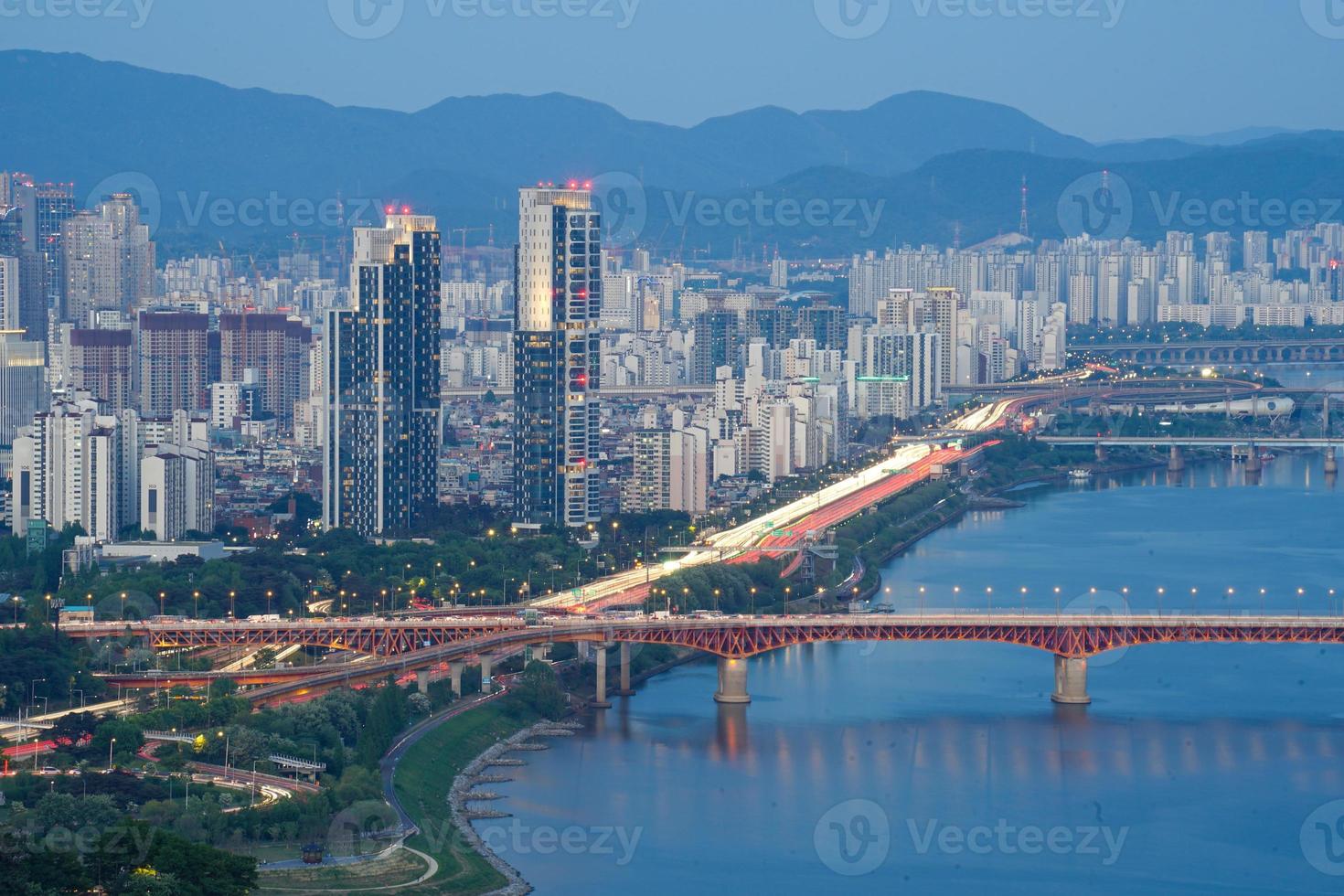 The night view of Junggu, Seoul,
