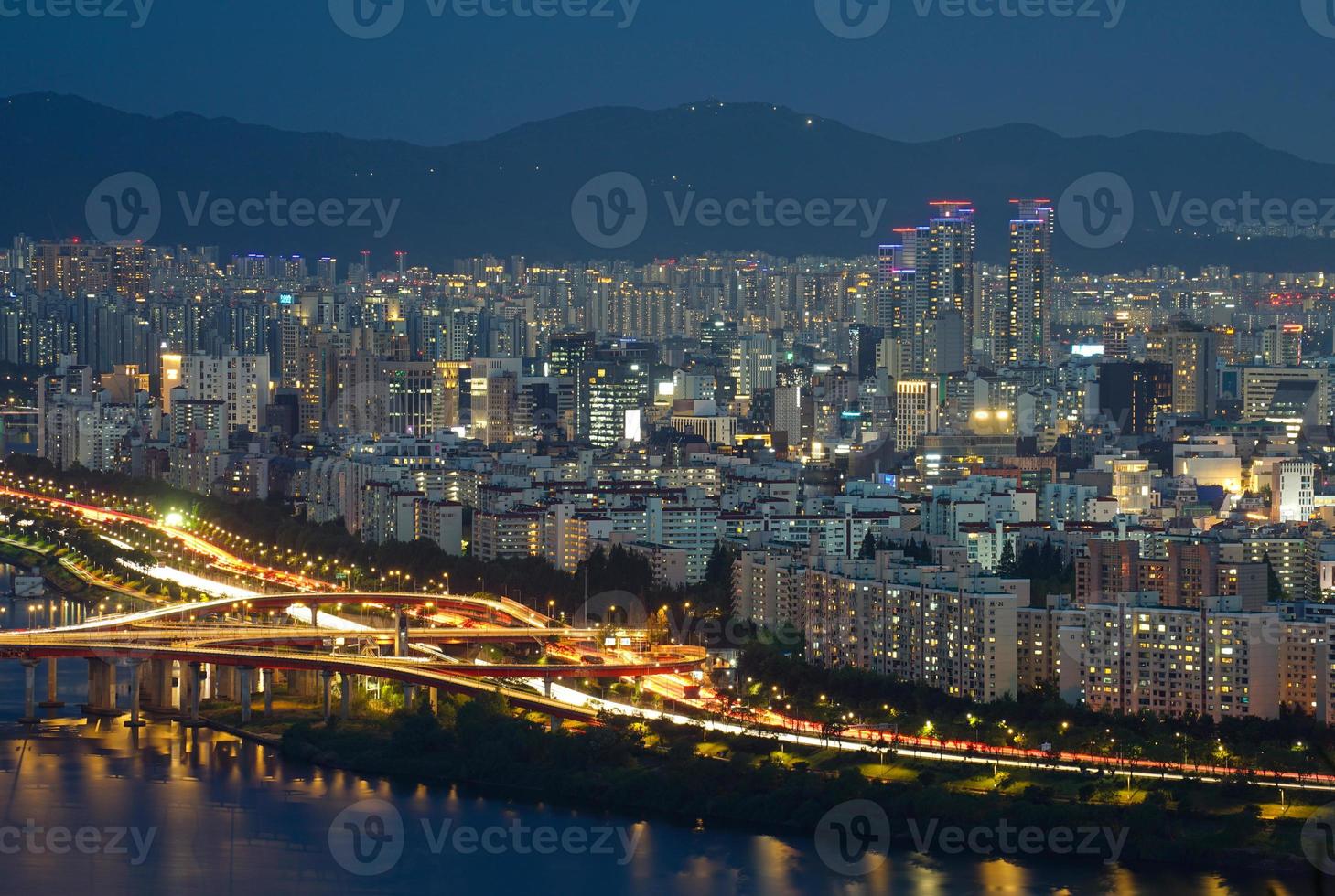 The night view of Jung-gu, Seoul, Korea photo