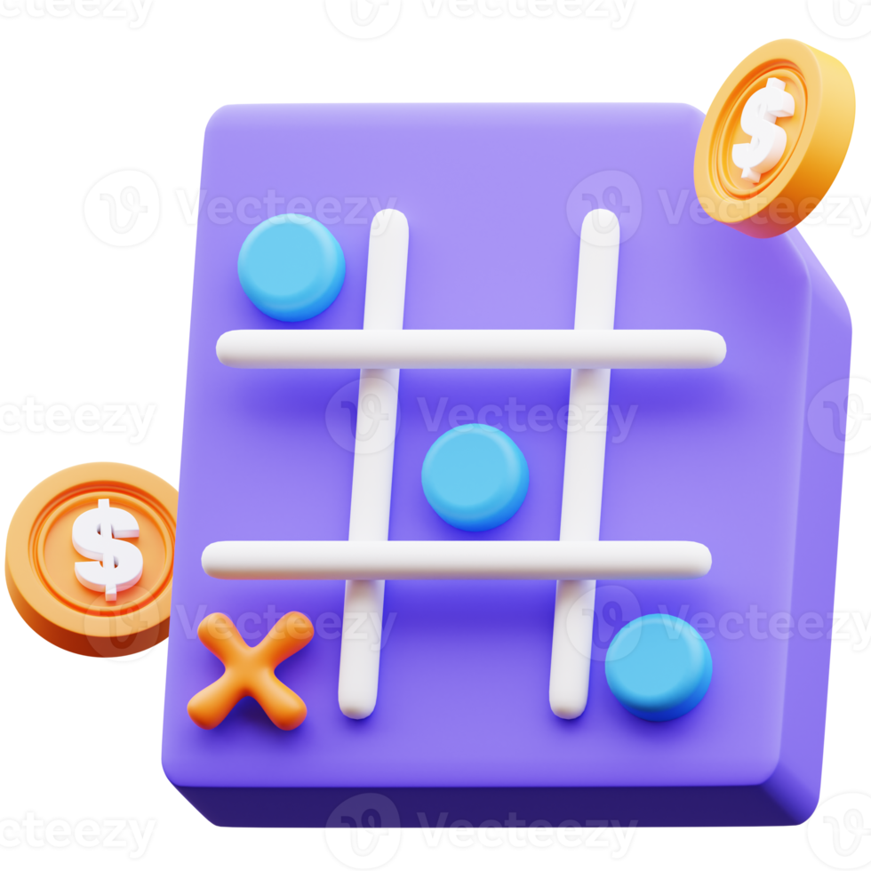 3d rendering of strategy icon illustration in marketing png