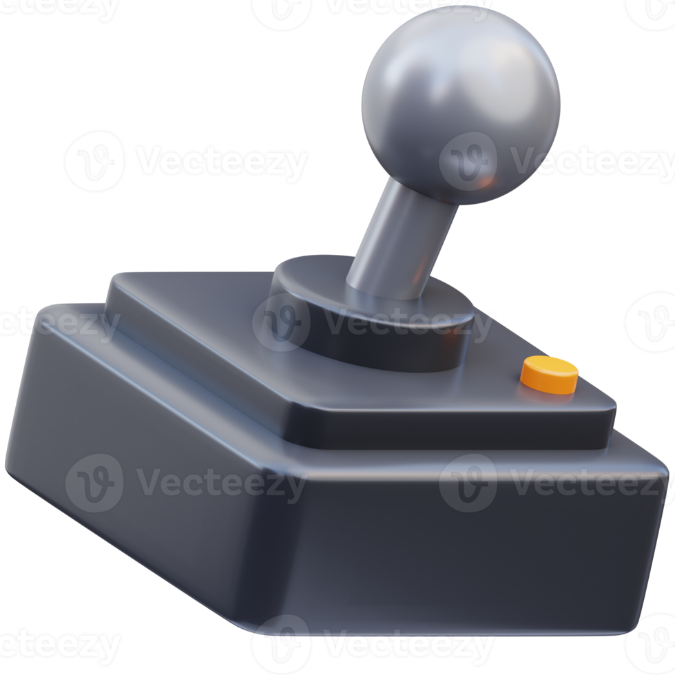 Representación 3d de la ilustración del icono del juego, joystick png