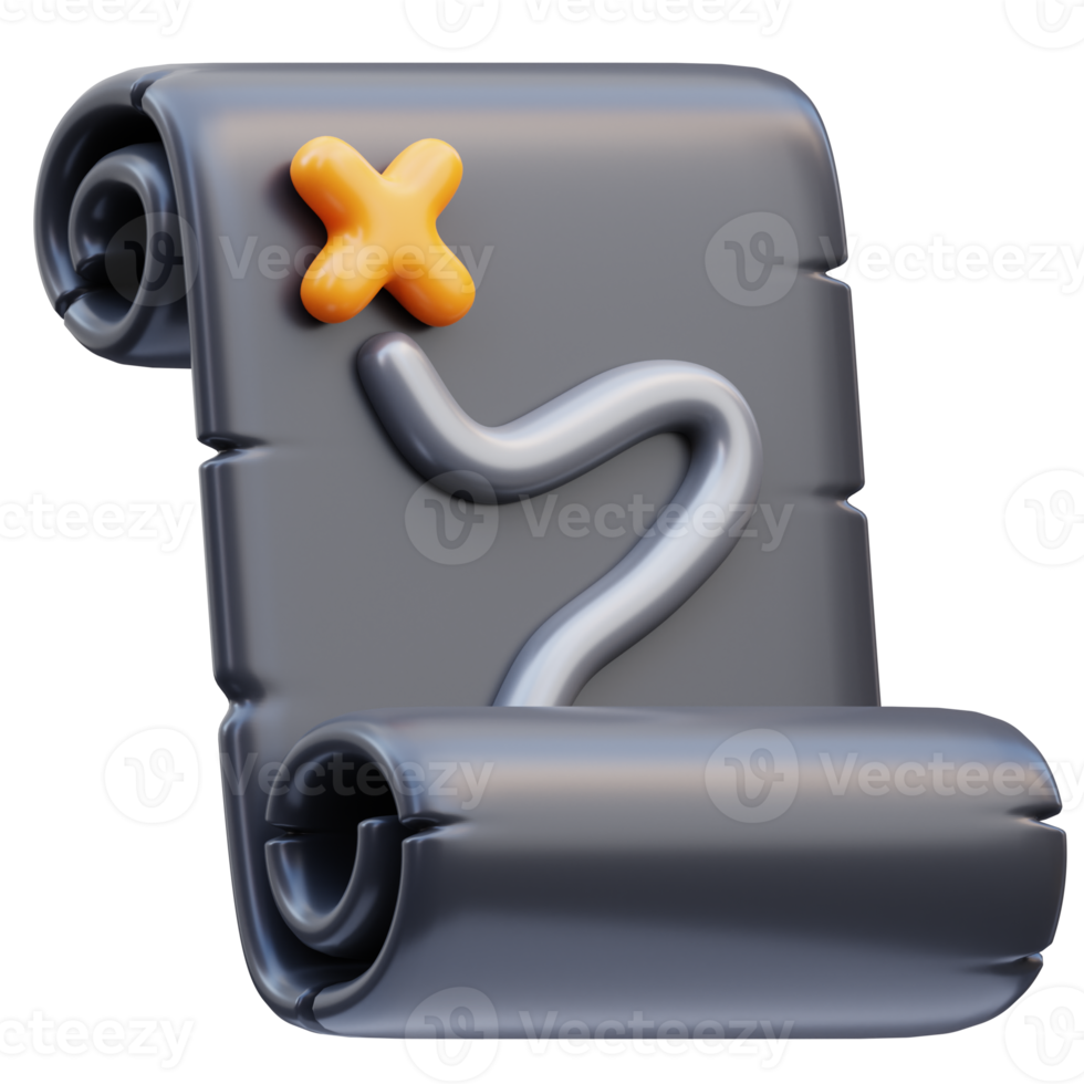 3d adventure game map icon illustration rendering png