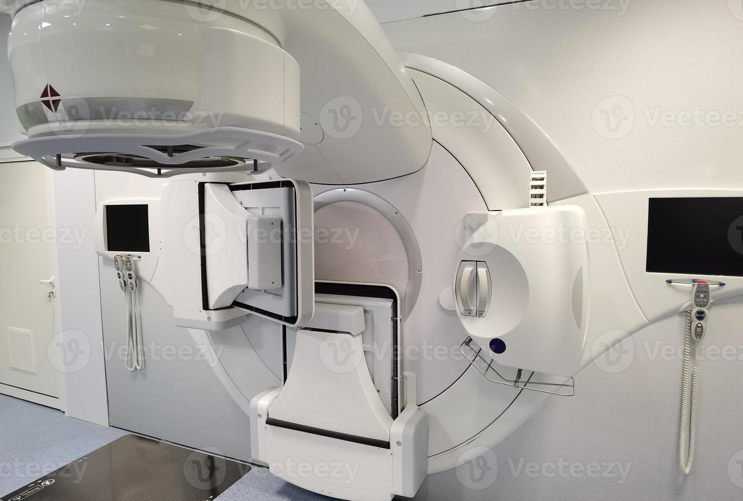 Medical advanced linear accelerator in oncological cancer therapy in a modern hospital. photo