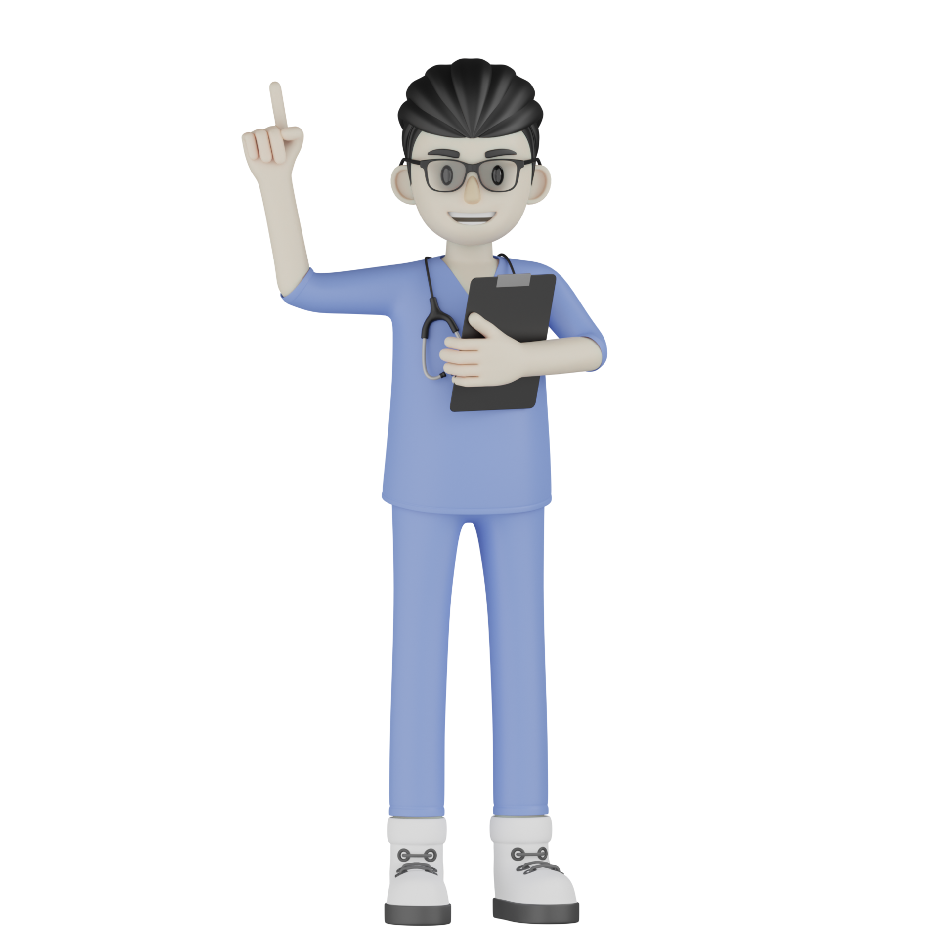 3D Isolated Doctor With A Medical Record 11047936 PNG 3d-isolated-doctor-with-a-medical-record-11047936-png
