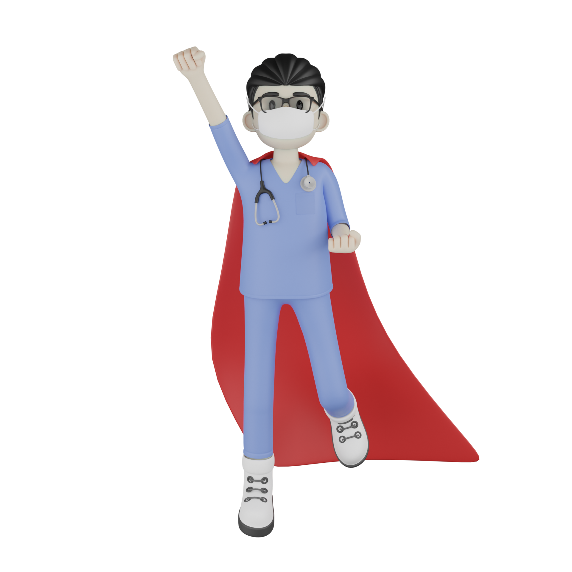 3D Isolated Doctor with a red robe 11047946 PNG